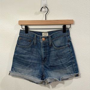 J Crew High Waist Denim Shorts